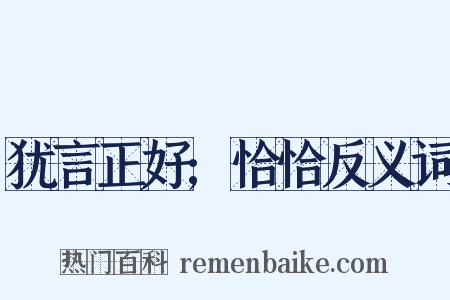 犹言正好;恰恰反义词是什么意思的图片